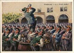 Freiuebung: 1-2-3, Prost gluffa! Octoberfest Germany Postcard Postcard Postcard