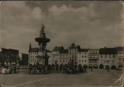 Zizka Square České Budějovice, Czechoslovakia Eastern Europe Postcard Postcard Postcard