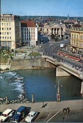 View of Town and Bridge Oradea, Romania Eastern Europe Postcard Postcard Postcard