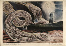 William Blake Painting, The Whirlwind of Lovers Postcard