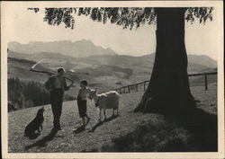 "Weit ueber Berg und Tal" (Far above mountain and valley) Postcard