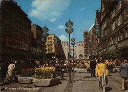 Fussgangerzone Munich, Germany Postcard Postcard Postcard