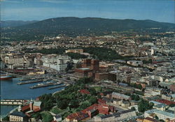 Aerial View of City Oslo, Norway Postcard Postcard Postcard