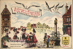 Aubeerge de Riquewihr, Grande Brasserie Alsacienne Postcard