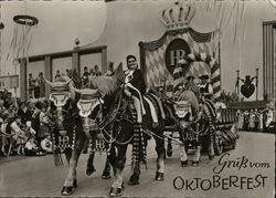 Parade - Greetings from Oktoberfest Germany Postcard Postcard Postcard