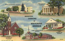 Beautiful Churches Of Waycross Postcard