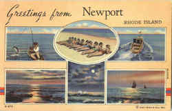 Greetings From Newport Rhode Island Postcard Postcard