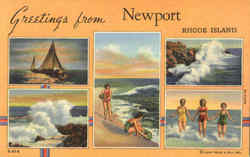 Greetings From Newport Postcard