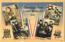 Greetings From Camp Wheeler Postcard