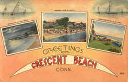 Greetings From Crescent Beach Connecticut Postcard Postcard