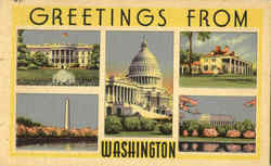 Greetings From Washington District Of Columbia Washington DC Postcard Postcard