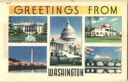 Greetings From Washington District Of Columbia Washington DC Postcard Postcard