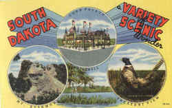 South Dakota Variety Scenic Wonder Postcard