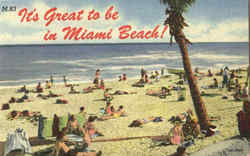 It's Great To Be In Miami Beach! Florida Postcard Postcard