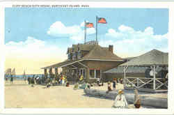 Cliff Beach Bath House Postcard