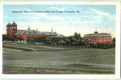 Southwest View Of Conception Abbey And College Postcard