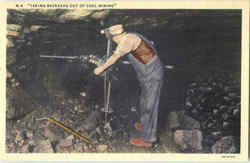 Coal Mining w/Electric Drill Postcard