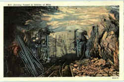 Driving Tunnel In Interior Of Mine Postcard