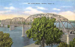 Red River Bridge Denison, TX Postcard Postcard