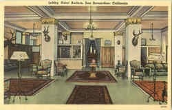 Lobby Hotel Antlers Postcard