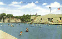 Municipal Swimming Pool Cambridge, OH Postcard Postcard