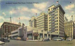 Portland Central Bus Depot Postcard