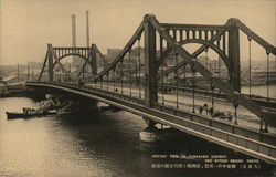 Fukagawa District and Kiyosu Bridge Tokyo, Japan Postcard Postcard