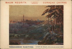 Advertisement for the Liquor Curacao Chypre India Postcard Postcard