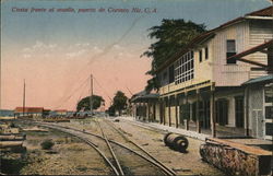 Costa frente al muelle, puerto de Corinto Nic. C A Nicaragua Central America Postcard Postcard