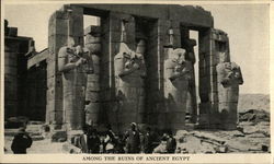 Among the ruins of Ancient Egypt Africa Postcard Postcard