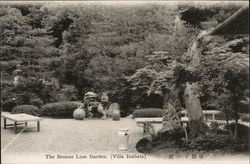 Bronze Lion Garden Kyoto, Japan Postcard Postcard