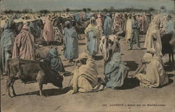 View of an Arab market Postcard