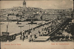 Galata Bridge Constantinople Postcard