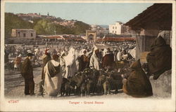 Grand Socco Tangier, Morocco Africa Postcard Postcard