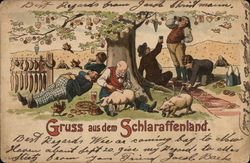 Gruss aus dem Schlaraffenland (Cockaigne) Bavaria, Germany Postcard Postcard Postcard