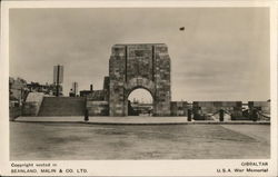 Gibraltar U.S.A. War Memorial Spain Postcard Postcard Postcard