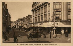 La Rue Gambetta et les Grands Magasins Ratti Cherbourg, France Postcard Postcard