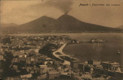 View over City towards Mount Vesuvius Naples, Italy Postcard Postcard