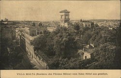 View of Villa Malta (residence of Prince Buelow) from the Eden Hotel Rome, Italy Postcard Postcard