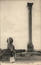 Pompey's Pillar and Sphinx Postcard