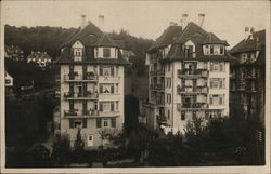 Victorian Style Apartment Houses Switzerland Postcard Postcard