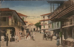 Avenue Norte; a busy street in Panama Postcard Postcard