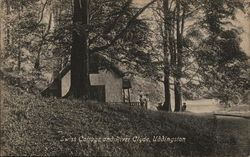 Swiss Cottage and River Clyde Uddingston, Scotland Postcard Postcard