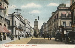 La Calle del Cinco de Mayo Mexico City, Mexico Postcard Postcard