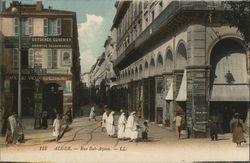 Rue Bab-Azoun Algiers, Algeria Africa Postcard Postcard