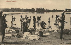 Dhobies Sri Lanka Southeast Asia Postcard Postcard