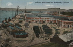 Dockyard Workshops and Waterfront Postcard