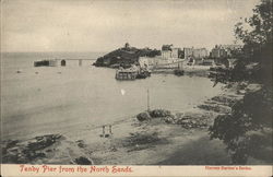 Tenby Pier from the North Sands Postcard