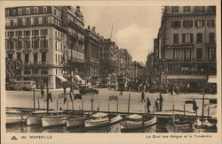 Le Quai des Belges et la Canebiere Marseille, France Postcard Postcard