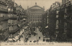 L'Avenue de L'Opera from L'Hotel du Louvre Paris, France Postcard Postcard